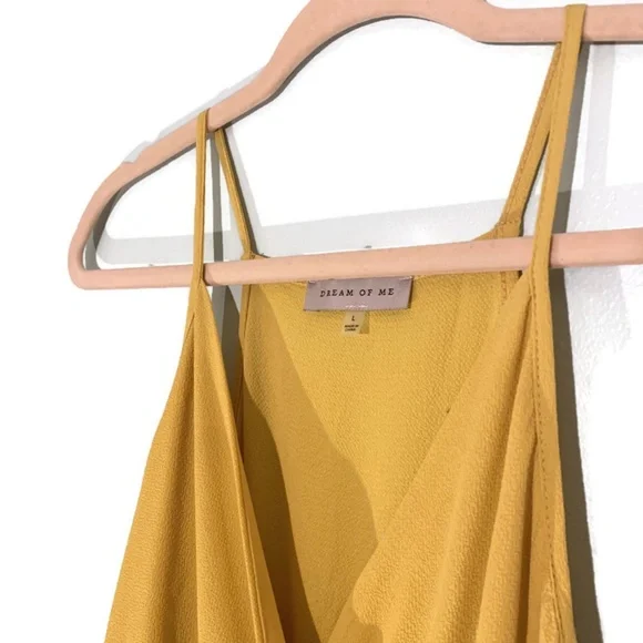 dream of me yellow sleeveless maxi dress, lightweight, women's size large - Picture 6 of 7